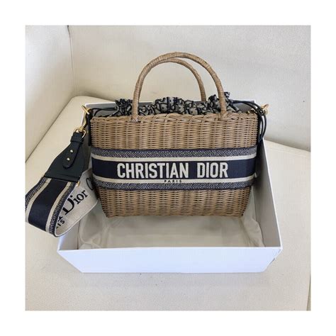 christian dior dark blue bag|christian dior wicker bag.